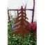 ALEMIN 2er Set Rost Tannenbaum Weihnachtsdeko Metall Rost Gartendeko