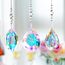 HDCRYSTALGIFTS Kristall-Sonnenfänger, AB-farbige Sonnenfänger mit Kristallen zum Aufhängen an Fenstern, Regenbogenmacher, Prismen, Sonnenfänger, Innen- und Außenbereich, Dekoration, Ornamente, 3 Stück