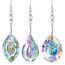 HDCRYSTALGIFTS Kristall-Sonnenfänger, AB-farbige Sonnenfänger mit Kristallen zum Aufhängen an Fenstern, Regenbogenmacher, Prismen, Sonnenfänger, Innen- und Außenbereich, Dekoration, Ornamente, 3 Stück