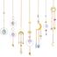 7 Stück Sonnenfänger Kristall, Sonnenfänger Garten Mond Stern Regenbogen Kristall Suncatcher Fensterschmuck Hängend Gartendeko für Draußen Ramadan Deko Hochzeit Party