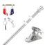 TALITARE Fahnenmast aus Aluminium Silber mit Fahnenmasthalter aus Edelstahl, Edelstahl 180 cm Fahnenstange kit mit Halterung mit Drehbaren Ringen/Silber Basis