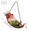 TERESA'S COLLECTIONS Gartenzwerge Gartendeko für Draußen Liegender Zwerg Gartenfigur aus Hängematte Kunstharz Wasserdicht Gartenwichtel Figur GNOME Gartendeko Geschenke für Frauen