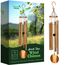 Nature's Melody Aureole Tunes Windspiel – Outdoor-Windspiel mit 6 Röhren, 100% rostfreies Aluminium, Pulver-Finish und S-Hakenaufhänger für Trauer, Gedenkgeschenk oder Zen-Garten (Bronze, 71,1 cm)