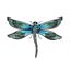 Liffy Metall Libelle Wanddekoration im Freien Zaun Kunst außerhalb hängende Dekorationen für Garten, Wohnzimmer, Schlafzimmer (Blue)