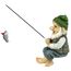 Design Toscano Ziggy The Fishing Gnome Statue Garden Ornament, mehrfarbig
