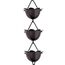 Monarch Rain Chains 18022 Aluminium-Fallrohr für Dachrinnen, große Tasse, Lotus, 2,5 m Länge, Ersatz-Fallrohr für Dachrinnen, Regenkette, 2,5 m, Schwarz