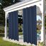 BONZER Outdoor-Vorhänge für Terrasse, wasserabweisend, schwer, Privatsphäre, Sonnenlicht blockierend, Ösen, Außenvorhänge für Veranda, Pergola, Pavillon, 1 Stück, 137 x 274 cm, Marineblau