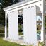 Bonzer Outdoor-Vorhänge für Terrasse, wasserabweisend, schwer, Privatsphäre, Sonnenlicht blockierend, Ösen, Außenvorhänge für Veranda, Pergola, Pavillon, 1 Stück, 137 x 274 cm, Weiß