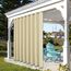 Bonzer Breite wasserdichte Outdoor-Vorhänge für Terrasse, schwer, Privatsphäre, Sonnenlicht blockierend, Ösen, Außenvorhänge für Veranda, Pergola, Pavillon, 1 Stück, 275 x 274 cm, Creme
