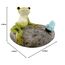 Top Collection Miniatur Feengarten und Terrarium Statue Frosch ruhend auf Stein mit Schmetterling