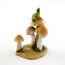 Top Collection Miniatur Feengarten und Terrarium Statue Frosch auf Pilzen