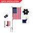 ANLEY Zubehör 10er Pack Garden Flag Gummistopfen und Anti-Wind-Clips, für 5 Garden Flag Pole Stative - 10 Stück Set