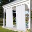 BONZER Outdoor-Vorhänge für Terrasse, wasserabweisend, schwer, Privatsphäre, Sonnenlicht blockierend, Ösen, Außenvorhänge für Veranda, Pergola, Pavillon, 1 Stück, 213 x 308 cm, Weiß