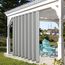 BONZER Wasserdichte Outdoor-Vorhänge für Terrasse, Veranda, Pergola, Cabana, dicke Privatsphäre, blickdicht, breite Ösen, Innenvorhänge für Schlafzimmer, Wohnzimmer, 1 Paneel, 285 x 305 cm, Silber