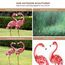 Bits and Pieces - 35 ½ Zoll hohe Metall Flamingo Gartenstatuen Hofdekorationen Outdoor Skulpturen Gartendeko Flamingo Yard Art 2er Set