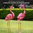 Bits and Pieces - 35 ½ Zoll hohe Metall Flamingo Gartenstatuen Hofdekorationen Outdoor Skulpturen Gartendeko Flamingo Yard Art 2er Set