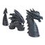 Design Toscano Der Drachen des Falkenbergschlosses Moat Gartenstatue, Polyresin, Steingrau, 71 cm Total