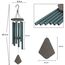 ASTARIN Gedenk-Windspiel, für den Außenbereich, groß, tiefer Ton, 76,2 cm, Jäten, Windspiel, personalisiert mit 6 gestimmten Röhren, Elegantes Klangspiel Garten, Terrasse, Balkon und Zuhause, grün