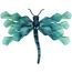 Liffy Metall Libelle Wanddekoration im Freien Zaun Kunst außerhalb hängende Dekorationen für Garten, Wohnzimmer, Schlafzimmer (Blue02)