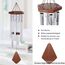 ASTARIN Windspiel für den Außenbereich, tiefer Ton, 76,2 cm, Gedenk-Windspiel draußen, Hochzeit, personalisiert, mit 6 gestimmten Röhren, elegantes Klangspiel Garten, Terrasse, Balkon und Haus, Silber