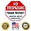 Sigo Signs No Trespassing Sign - Privateigentum-Zeichen - Violators Will Be Legend Prosecuted - große 12 X 12 Octagon Rust Gratis 0,40 Aluminum Sign