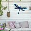 Liffy Metall Libelle Wanddekoration im Freien Zaun Kunst außerhalb hängende Dekorationen für Garten, Wohnzimmer, Schlafzimmer (Boho)