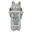 Design Toscano Katzenfigur „Paw Prints in Our Hearts“, grau, 12,5 x 12,5 x 25,5 cm, QL59385