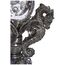 Design Toscano Drachenschwert, Maße: 12.5 x 9 x 20.5 cm 0.5 kg & Drachen des Corfu Schlosses Gothic-Deko Statue, Polyresin und Glas, zweifarbig schwarz und Silber, 13 cm