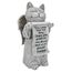 Design Toscano Katzenfigur „Paw Prints in Our Hearts“, grau, 12,5 x 12,5 x 25,5 cm, QL59385