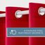 Exclusive Home Vorhänge, Polyester, 1 Paar, Polyester, Radiant Red, 54x84