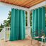 Exclusive Home Curtains In-Out Solid GT Cabana Ösenvorhang, 1 Paar, Polyester, blaugrün, 54x120