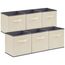 Lifewit 6 Stück Aufbewahrungsbox aus Stoff, Faltbar Aufbewahrungswürfel Kallax Boxen Aufbewahrung aus Vliesstoff mit Griff für Würfelregal Kallax Boxen Regal Einsatz, 33x33x33cm, 36L Khaki