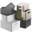 Rotho Country 3er-Set Aufbewahrungsbox 6l in Rattan-Optik, Kunststoff (PP) BPA-frei, weiss, 3 x A5/6l (28.0 x 18.5 x 12.6 cm), Nicht zutreffend