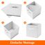 Lifewit 12 Stück Aufbewahrungswürfel, Aufbewahrungsbox aus Stoff, Ordnungsboxen aus Vliesstoff mit Griff für Würfelregal, Faltbox, Kleideraufbewahrung, Ordnungsboxen, 26,5 X 26,5 X 28 cm, Weiß