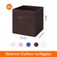 Lifewit Aufbewahrungsbox 8 Stück, Kleiderschrank Organizer, Faltbare Körbe Aufbewahrung, Ordnungsboxen mit Griffen, Storage Boxes für Kleidung, Handtücher, Bücher, Regalkörbe 26 x 26 x 27 cm, Braun