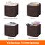 Lifewit Aufbewahrungsbox 8 Stück, Kleiderschrank Organizer, Faltbare Körbe Aufbewahrung, Ordnungsboxen mit Griffen, Storage Boxes für Kleidung, Handtücher, Bücher, Regalkörbe 26 x 26 x 27 cm, Braun