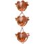 Monarch Rain Chains Pure Copper Lotus Cup Rain Chain Extension, 0.9 m Copper Decorative Rain Catcher Chain for Gutters, Rain Gutter Extension Downspout