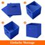 Lifewit Aufbewahrungsbox 8 Stück, Kleiderschrank Organizer, Faltbare Körbe Aufbewahrung, Ordnungsboxen mit Griffen, Storage Boxes für Kleidung, Handtücher, Bücher, Regalkörbe 26 x 26 x 27 cm,18L, Blau