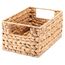 Decorasian Korb Aufbewahrung geflochten aus Wasserhyazinthe - Seegras rechteckig - 2 Stück Größe S