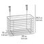 WENKO Einhängekorb Slim, Organizer zum Einhängen an Schranktür oder Schublade, Korb aus Metall, 24 x 24,5 x 15 cm, Chrom