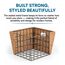 Honey-Can-Do STO-02884 Tall Square Water Hyacinth Basket Bin, Large, 15 L x 15 W x 12 H