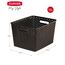 Curver My Style 196897 Aufbewahrungskorb, stapelbar, Rattanoptik, groß, 30 l, schokoladenfarben