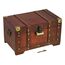 Brynnberg Schatztruhe groß mit Schloss 28x17x16cm Koffertruhe Holztruhe Schatzkiste Vintage-Look Piraten Schatzsuche Holz massiv braun Kolonialstil Schatulle Bauernkasse Holz Piratentruhe Geldtruhe