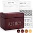 Apace Living Rezeptbox Holz mit blanko Rezeptkarten und Trennkarten – Walnuss Rezeptkiste für die Aufbewahrung Ihrer Rezepte – Exklusiver Rezeptordner Rezeptkasten für bis zu 240 Karten