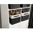 DECOMOMO Cubby Aufbewahrungskörbe | Stoff-Aufbewahrungswürfel für Kallax-Regale, Stoff Kinderzimmer dekorativ mit Griffen (Schwarz und Weiß, Kallax - 38,1 cm L X 33 cm B X 33 cm H - 3 Stück)