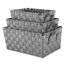 Whitmor Woven Strap Storage Baskets S/3-Gray Aufbewahrungskörbe mit gewebtem Riemen, Größe S/3, Grau, Textil, Set of 3
