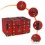 SICOHOME Schatztruhe, 18 cm, Vintage-Holzschachtel mit Piraten-Schmuckstücken für Schmuck, Tarotkarten, Geschenke und Heimdekoration