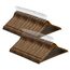 SONGMICS Kleiderbügel Holz, 80er Set, Bügel aus Massivholz, Einkerbungen im Schulterbereich, Rutschfester Hosensteg, um 360° drehbarer Haken, für Anzüge, Hemden, dunkelwalnussfarben-silbern CRW02V80