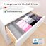 SIMPLE JOY® MALM FileFolding Box für ikea Kommode; DAS ORIGINAL; passgenau; Stabiler Boden; Schubladen Ordnungssystem, 4er Set