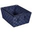 Whitmor Woven Strap Storage Baskets S/3-Navy Aufbewahrungskörbe mit gewebtem Riemen, S/3, Marineblau, Metall, Polypropylen (PP), Navy, 3